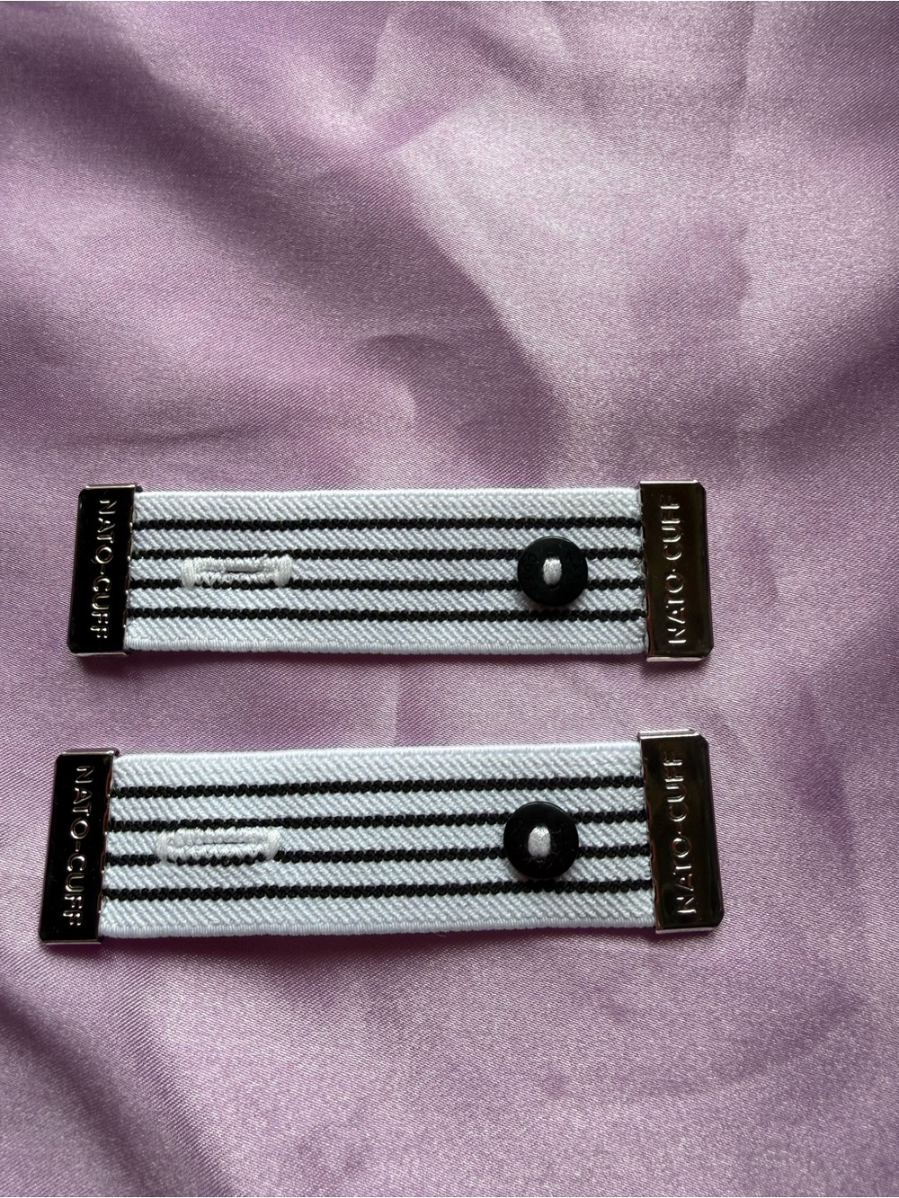 NATO-CLIP Black & White sleeve garters